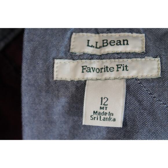 L L Bean Pants Favorite Fit Womens size 12 Maroon Corduroy Straight Leg - Picture 8 of 9